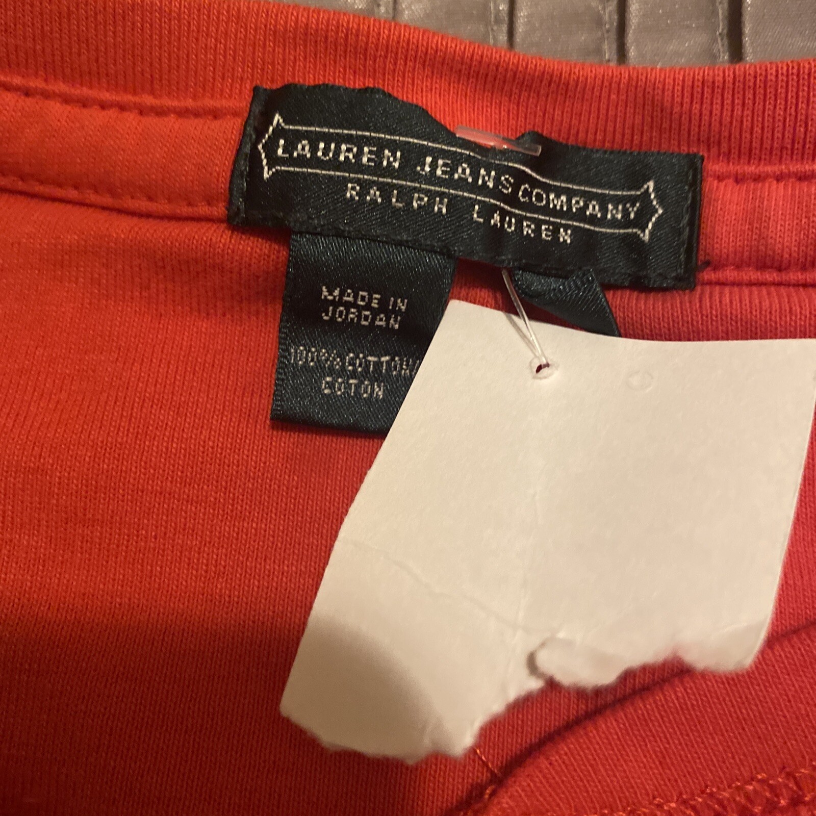 FILA Camicia Ralph Lauren Sport donna canottaggio girocollo arancione linea collo bottoni taglia xl