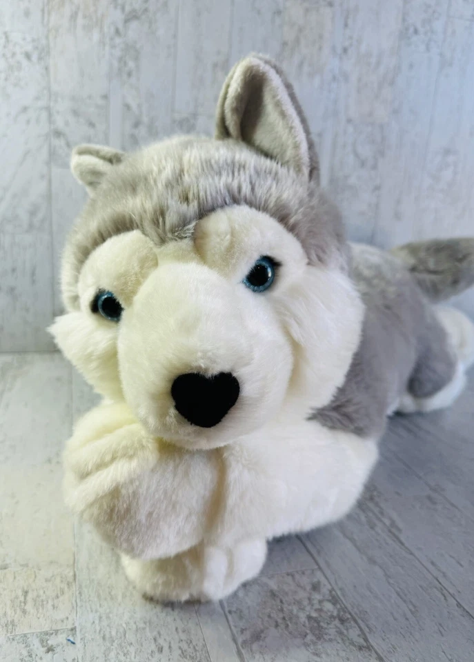 "Felpa Aurora Jumbo Husky Wolf Flopsies Mush 28"" rara" Foto 3 de 4