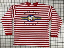 vintage MICKEY MINNIE MOUSE long sleeve shirt Disney striped stripes 80s 90s