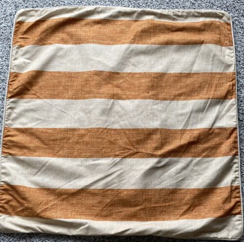 Tommy Bahama Home Euro Square Sham Orange Beige Stripe (One ) 25" x 25"