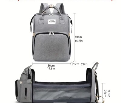Großer Wickelrucksack mit tragbarer Wickelauflage - Baby Wickeltasche, UK