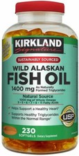 Kirkland Signature Wild Alaskan Fish Oil 1400 mg., 230 Softgels