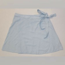 Patagonia Women?s June Lake Wrap Skirt Bluff River Atoll Blue MSRP $79 Sz L