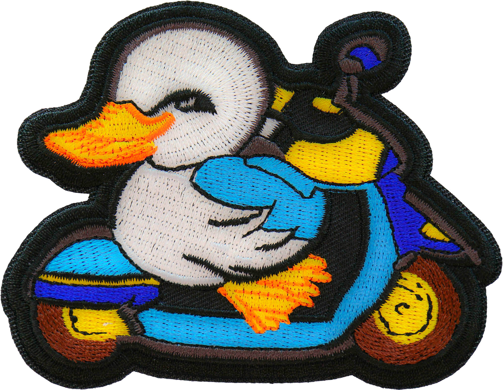 Duck Rider Iron on Patch - 3.75x3 inch - P7396