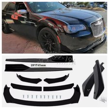 Front Rear Bumper Lip Spoiler Kit Splitter Side Skirt For Chrysler 300 2015-22 Front Rear Bumper Lip Spoiler Kit Splitter Side Skirt For Chrysler 300 2015-22