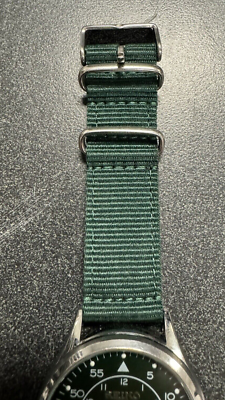 Seiko Watch 4R35B 23 Jewels with Green Band | eBay