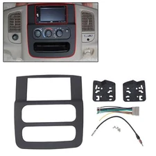 Double Din Dash Install Bezel Panel Radio Mount Kit Fits 2002 03 04 05 Dodge Ram