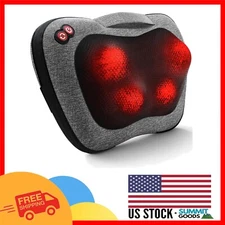 3D Shiatsu Massage Pillow with Heat – Portable Relaxation for Neck, Back & Legs