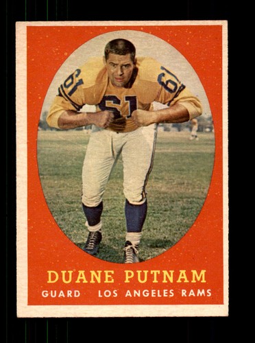 1958 Topps Football #55 Duane Putnam EX-MT - 第 1/2 張圖片