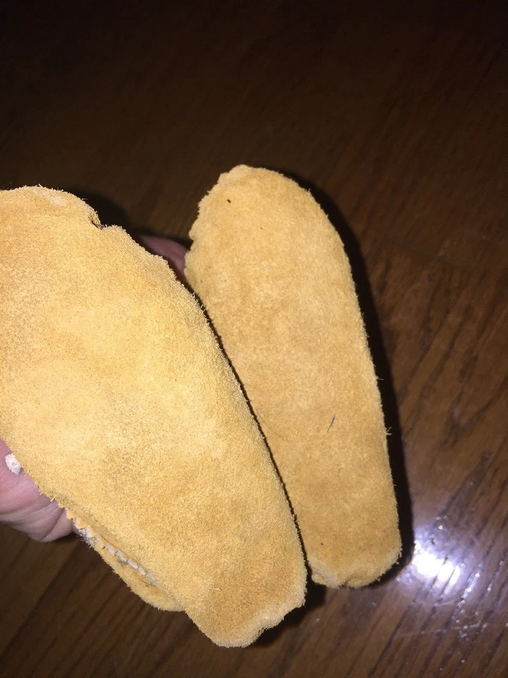 Винтажные мокасины кожаные туфли из бисера AMERICAN INDIAN ручной работы мальчиков девочек размер 5 - Изображение 4 из 4