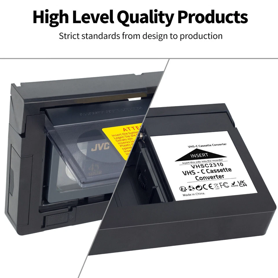 Antigua caja convertidora de segunda media cinta VHS a VHSC no compatible con MiniDV/Hi8 Foto 2 de 4