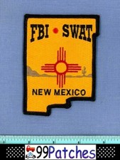 FBI SWAT NEW MEXICO Federal Police Shoulder Patch INDIAN ZIA STATE SHAPE 8A