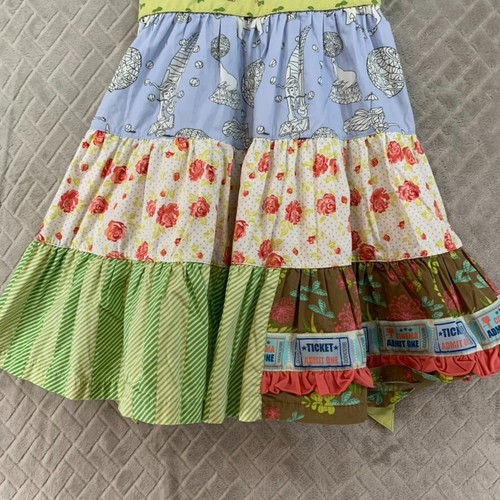Matilda Jane Girls 6 Sun Dress Wonderful Parade Raffle Ticket Ellie Tiered - Picture 4 of 12