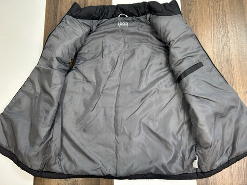 Izod Perform Mens M Black Quilted Puffer Vest Breathable Performance Golf - Picture 3 of 11