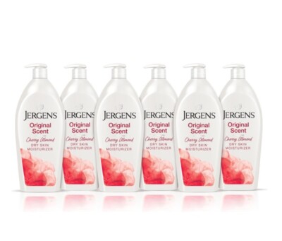 6X Pack Jergens Original Scent Body Lotion Moisturizer Cherry Almond 21oz each