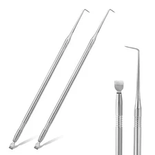 Eyelash Perm and Tint Rods 2 Pack Stainless Steel Eyelash Separator Tool Reus...