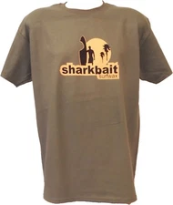 Sharkbait Sunset Tee Military Green, 100 % Cotton but Lighter weight for summer