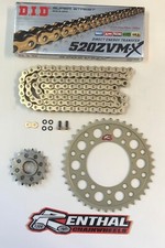 DID Gold 520 Pitch Chain & Renthal Sprocket Kit Aprilia RSV4 09-24 Race Track