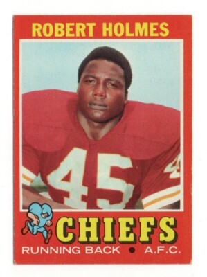 1971 TOPPS ROBERT HOLMES KANSAS CITY CHIEFS #254 WRINKLE FREE GLOSSY EX/NM
