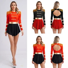 Womens Dress Carnivals Uniform Halloween Ringmaster Costume Cosplay Fancy-Dress