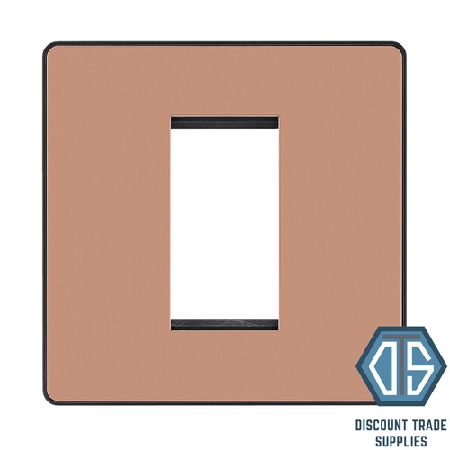 BG Evolve Polished Copper Screwless Switches & Sockets Black Inserts Full Range - Picture 53 of 67