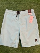 HURLEY Men Size 30 Aura Green One  Only Cross Dye 8" Inseam Board Shorts NEW