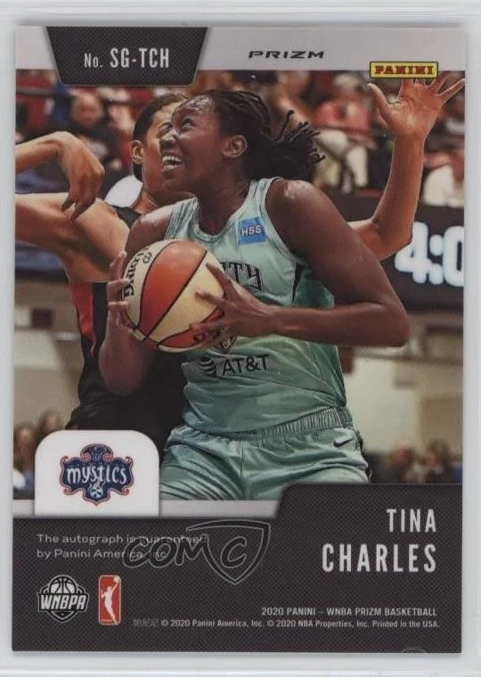 2020 Panini Prizm WNBA Signatures Silver Prizm Tina Charles #SG-TCH Auto - Image 2 of 2