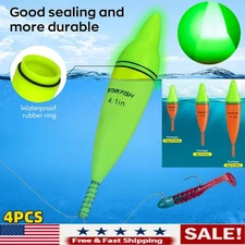 4X Night Fishing Light Up Slip Bobber LED Floats Spring Bobber Float for Crappie