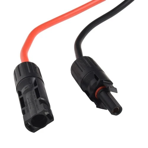 Solar PV Connector Cable Set 2X 30A Waterproof Red Black Extension Cords