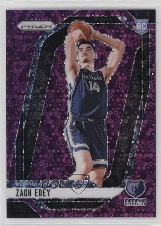 2024-25 Panini Prizm Fast Break Purple Prizm /75 Zach Edey #249 Rookie RC