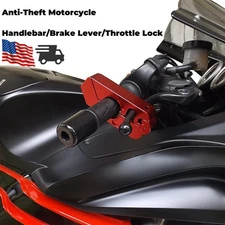 Motorcycle Handlebar Lock Anti-Theft Throttle Clutch Brake Lock with 2 Keys