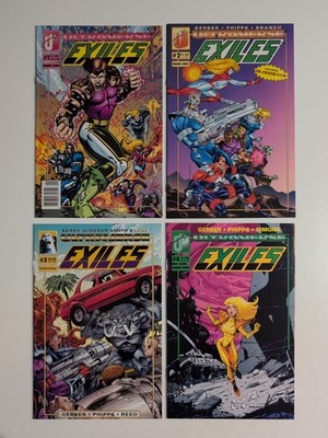 Exiles #1-4 Complete Series Malibu Comics 1993 Ultraverse NICE!