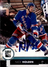 Nick Holden Signed Auto 2017-18 Upper Deck card New York Rangers