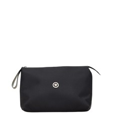 Versace Medusa Nylon Leather Clutch Bag Women Black One Size
