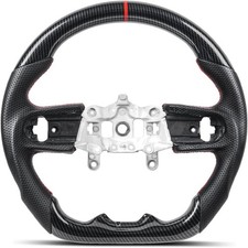 Carbon Fiber Black Steering Wheel For 2018 Jeep Wrangler Jl Jlu Gladiator Jt