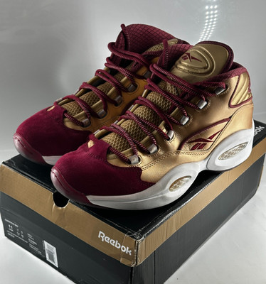 Reebok Question Mid Saint Anthony Gold Cardinal Lace Up Mid Top Size - 11 Men's