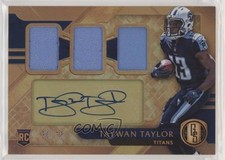 2017 Panini Gold Standard Rookie Jersey Triple /75 Taywan Taylor #297 Auto 0b5