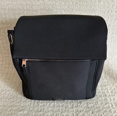 VERSATILE Storksak Black Diaper Bag Backpack Tote with Rose Gold Hardware Storksak London Black Diaper Bag Backpack Shoulder Bag Tote  main image 4