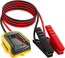 Jumper Cable Clamps with Adapter for De.Walt 20V Battery, 2FT 8AWG Portable Batt
