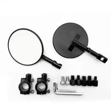 2PCS Handlebar Mirrors Motorcycle Rear View Mirrors Universal Fit For Beach Bike