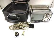 Vintage SONY 5-303W All Transistor Portable Analog Micro TV 1960s AS IS Read