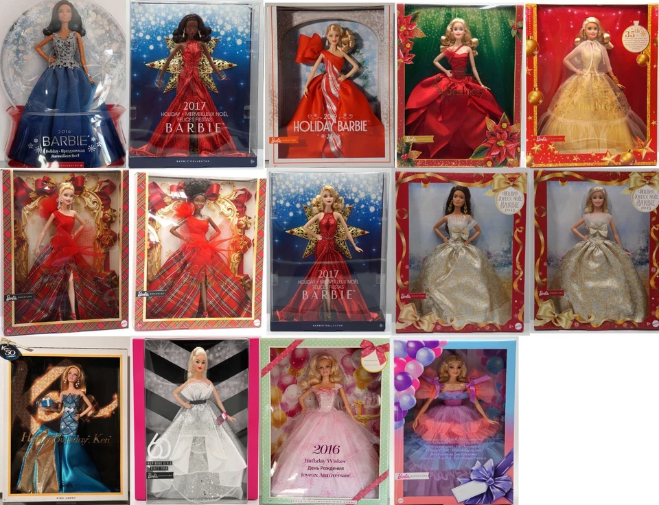 - BARBIE-Puppe-MATTEL-Auswahl: Holiday-Weihnachten, Birthday, Jubiläum - Bild 1 von 1