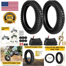 Universal Fit 12.5x2.75 Dirt Bike Tire and Inner Tube with Repair Kit - 2 Pack