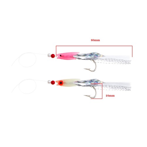 10 Pezzi Esche Da Pesca Amo Da Pesca Luminoso Spigola Merluzzo Esche Da Pesca - Foto 18 di 24