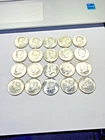ONE ROLL OF 20 (90%) SILVER 1964 KENNEDY HALF DOLLARS - BRILLIANT UNCIRCULATED