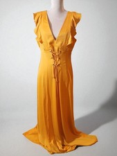BCBGeneration Corset Silky Long Dress Size 12 Coquette Babydoll Romantic Fairy