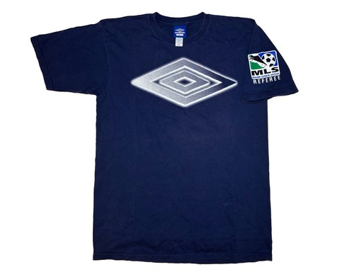 Umbro, Vintage 90s Umbro MLS Referee T Shirt L USA Soccer Inaugural Logo Training Tee