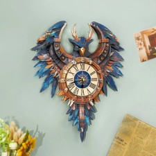 Mythical Bird 3D Wooden Puzzle Clock DIY Assembly Model Kit Wall Table Decor