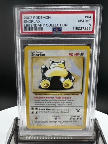PSA 8 Snorlax Non Holo Legendary 64/110 Pokemon Card NM-MT