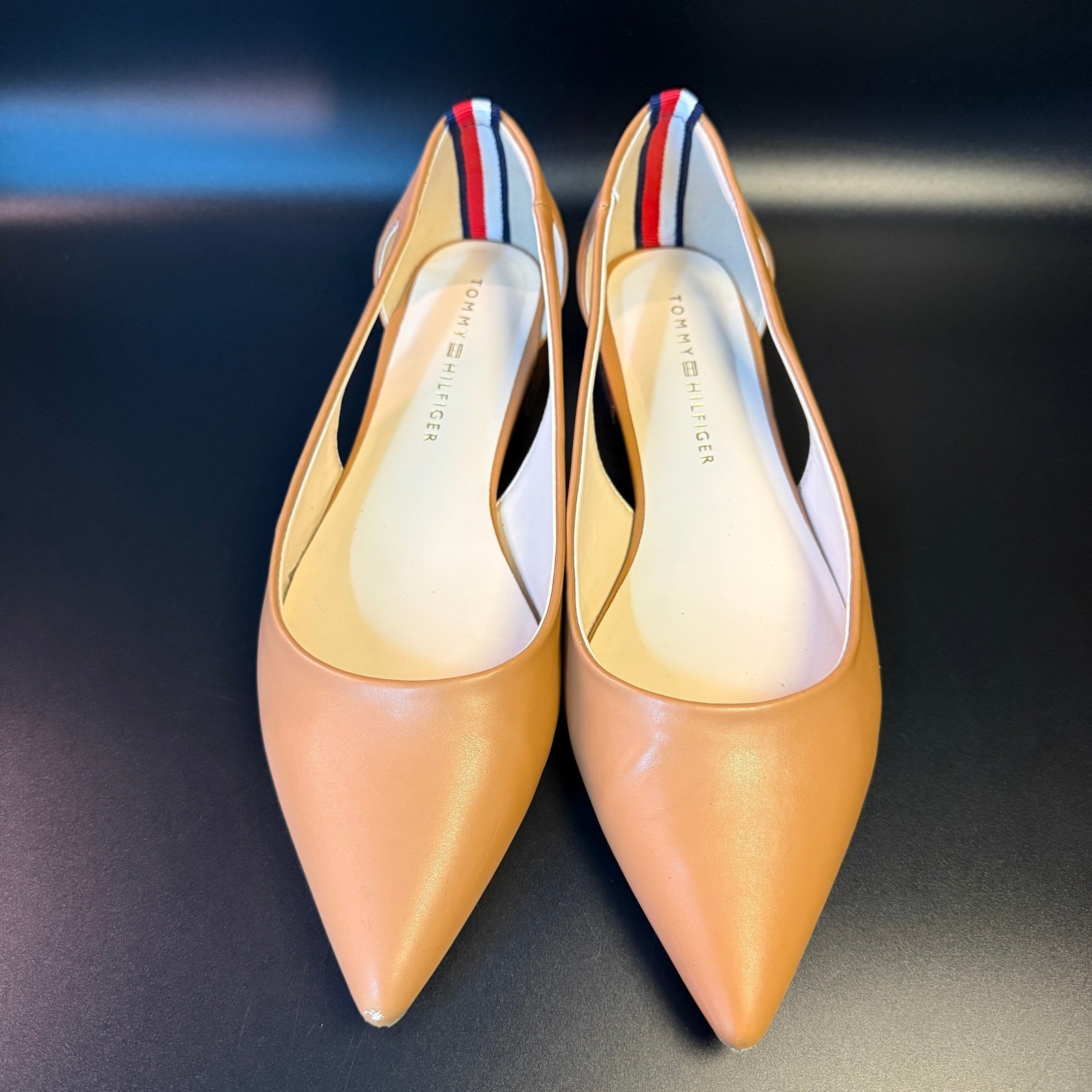 Tommy Hilfiger Pointed Toe D'orsay Flats Striped Heel Detail Size 8M thumbnail 5